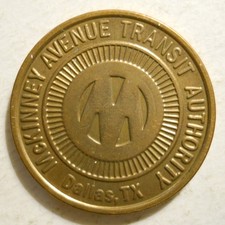McKinney Avenue Transit Authority (Dallas, Texas) transit token - TX255AF