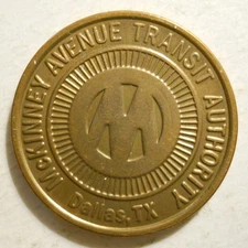 McKinney Avenue Transit Authority (Dallas, Texas) transit token - TX255AF