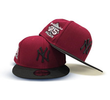 NY Yankees Maroon Snapback Hat 75th Anniversa...