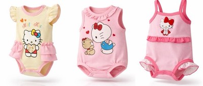 I PRO Fessional 0/3M Pink Yellow Hello Kitty Cotton  Sleeveless