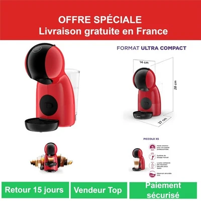 Nescafé Dolce Gusto Krups Piccolo XS Rouge - Machine à café à capsules - Photo 1/4