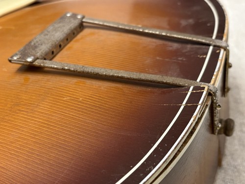 Vintage 50’s 60’s Archtop Guitar Metal TAILPIECE Harmony Kay Silvertone Airline - Picture 3 of 10