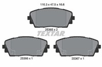 Textar Bremsbelagsatz, Scheibenbremse 2536501 FüR KIA