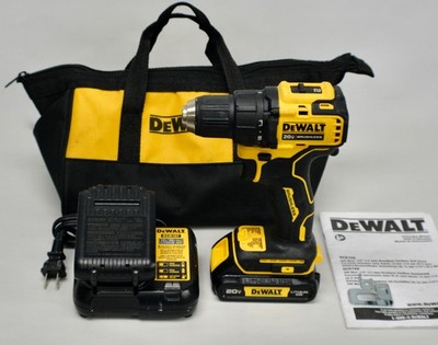 DEWALT DCD708C2R Atomic 20V Li-Ion 1/2''  Drill Kit 2 Batteries & Charger w/ Bag