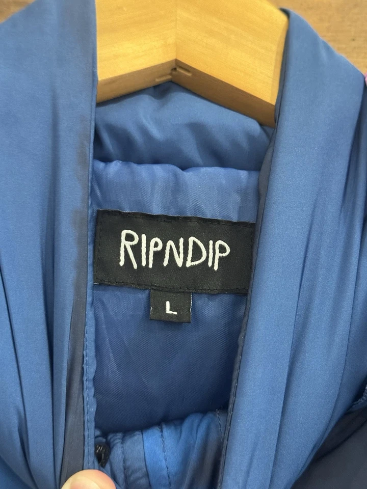 RipNDip Men's Sz Large Thermal Nermal Psychadelic Puffer Winter Coat Jacket - Image 4 of 4