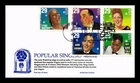 DR JIM STAMPS US COVER POPULAR SINGERS FDC COMBO ARISTOCRAT CACHET