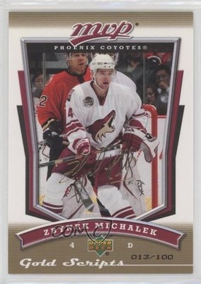 2007-08 Upper Deck MVP Gold Scripts 13/100 Zbynek Michalek #84 1o3