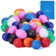 40pc Plastic Egg Shaker Set 10 Colors Mini Maracas Musical Toys for Kids