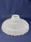 Antique Art Deco Opalescent Milk Glass Shade Pendant Industrial 2 1/4” Fitter