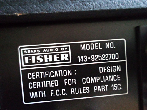 Fisher Stereo Receiver Model 143-92522700 Serviced 