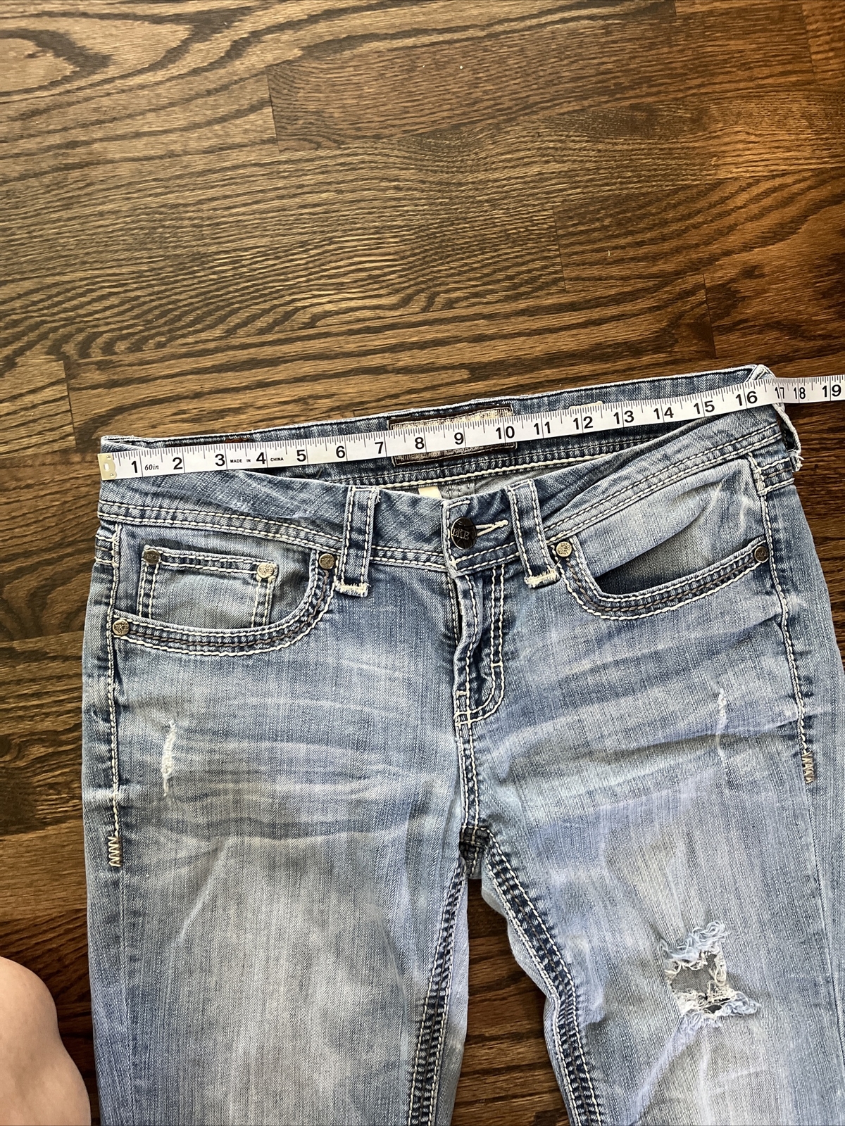BKE Culture Jeans Womens 33x29.5 Boot Bootcut Light Wash Stretch Denim - View 6