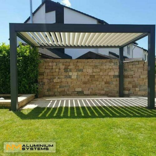 Pergola Pavillon Lamellendach Aluminium Terrassenüberdachung Terrasse 5,2 x 4 m - Bild 2 von 24