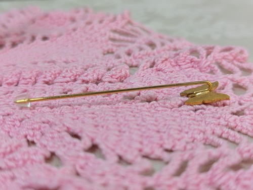 Vintage Butterfly Stick Pin Stickpin Enamel Metal 1/2 color - Picture 3 of 8