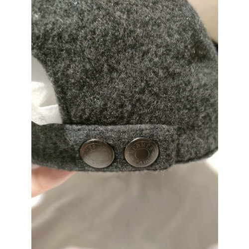 HERMES, Baseball Cap, Size L, Cashmere Cap, Unisex, Gray, good condition, Used - Picture 12 of 12