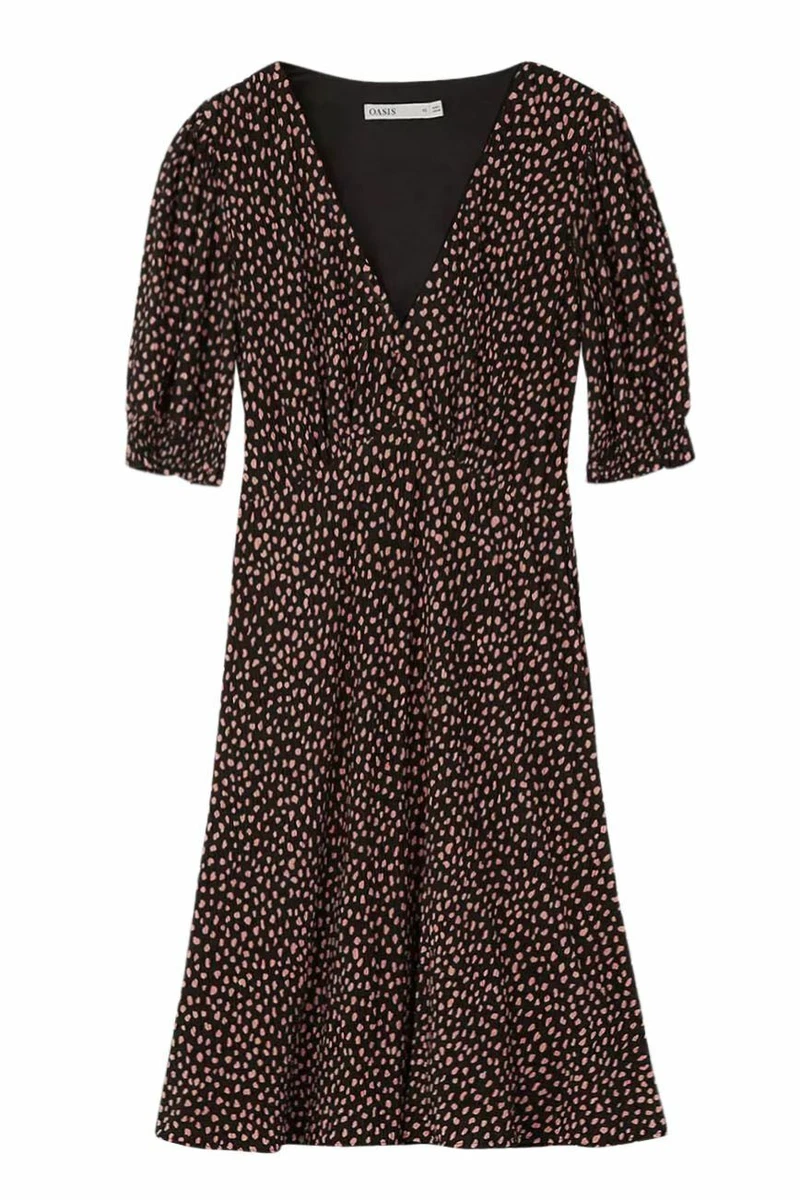 Oasis spot chiffon dress sale