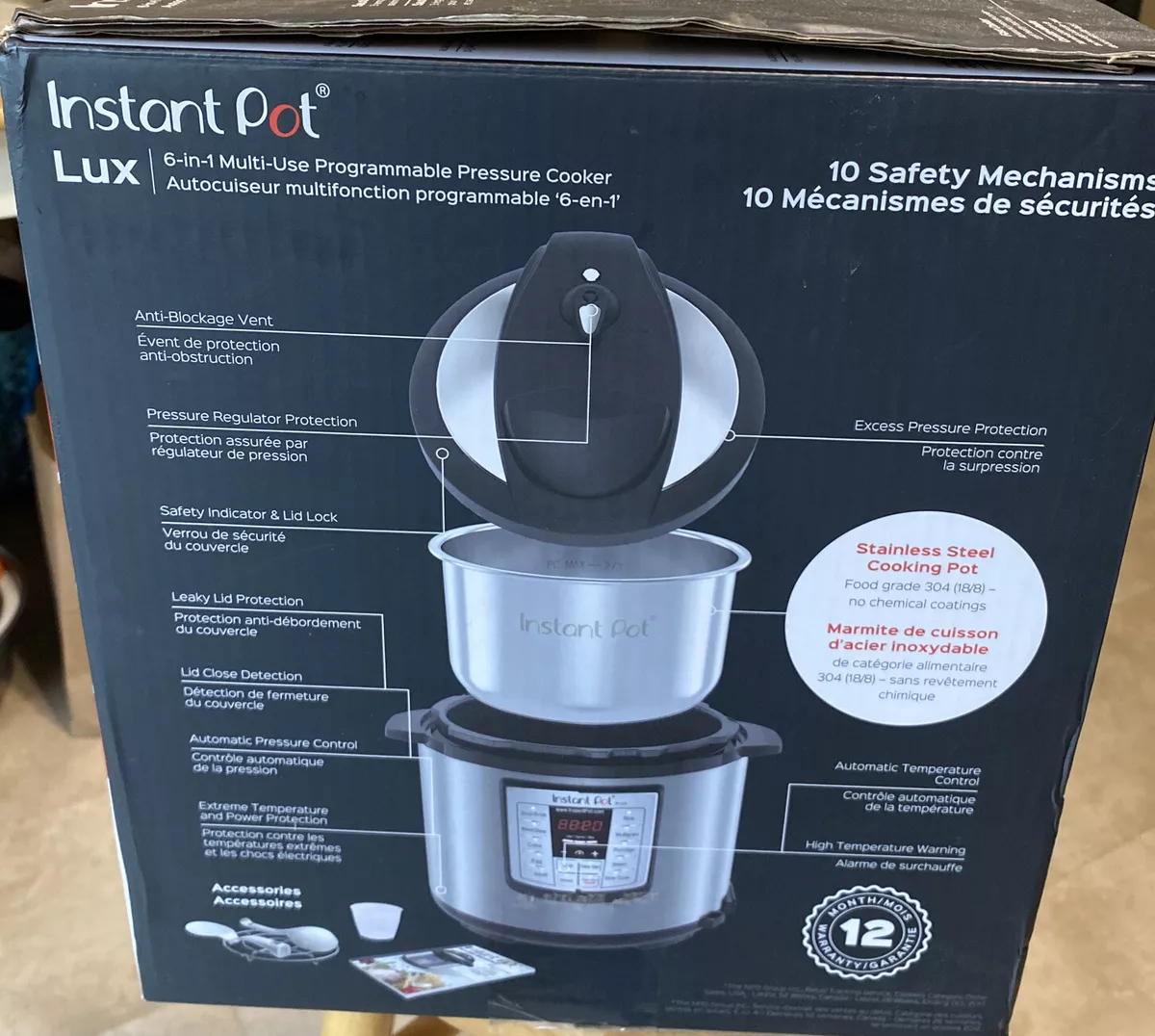 Instant Pot IP-LUX60 Stainless Steel 6-Quart 6-in-1 Multi