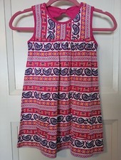 NWT Carters CR KIDS Girls Sz 6 Pink Paisley Summer Sun Dress Bow Back Cotton