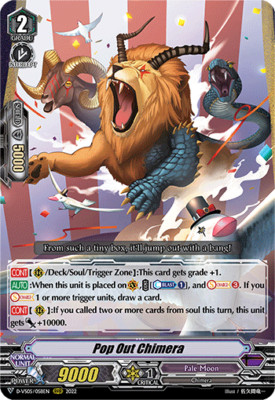Bushiroad Cardfight Vanguard Pop Out Chimera D-VS05/058EN Rrr Blass Mond