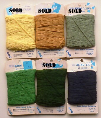 CSO Cross Stitch Originals Wicking Yarn 35 Yds Various Colors ~ You Choose! NOS