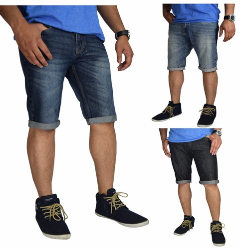 Mens Stretch Denim Chino Shorts Summer 