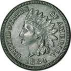 1884 1C Star on Shield MPD FS-401 Snow-1 Indian Head Cent XF(Corrosion)