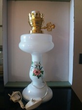 BASE LAMPADA DA TAVOLO ABATJOUR ABAT JOUR IN VETRO VINTAGE