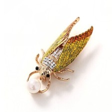 Broche prendedor de diamantes de imitación de insectos de insectos de moda accesorios para mujeres