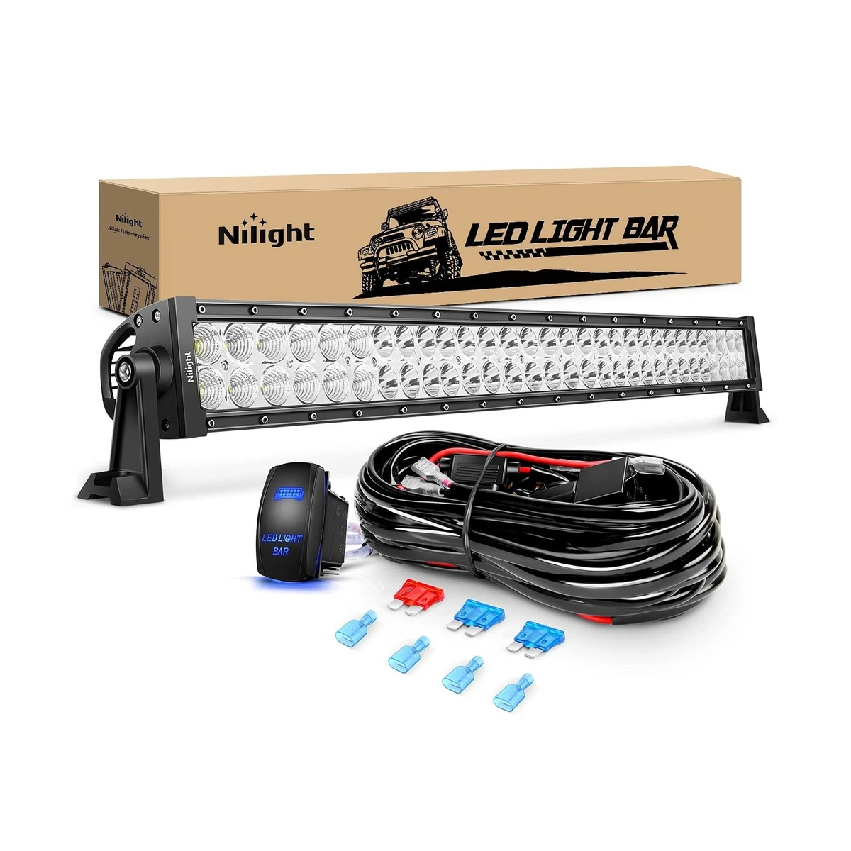 Nilight LED Light Bar 32Inch 180W Spot Flood Combo Led Off Road