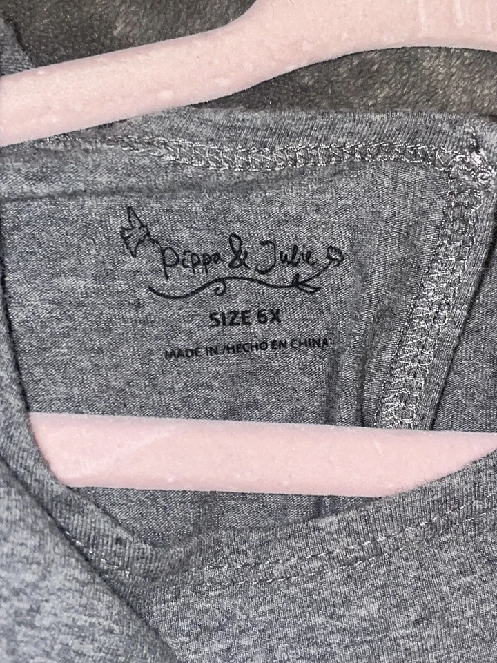 PIPPA & JULIE Little Girls Tutu Dress Purple Casual T-shirt Top Half size 6 - Image 2 of 4