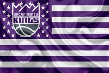 Sacramento Kings NBA Team Logo Basketball Flag Print Gift for Fan POSTER CANVAS