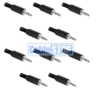 10 PACK 3.5 mm Stereo Jack Headphone Plug Solder Audio Connector Black Adapter