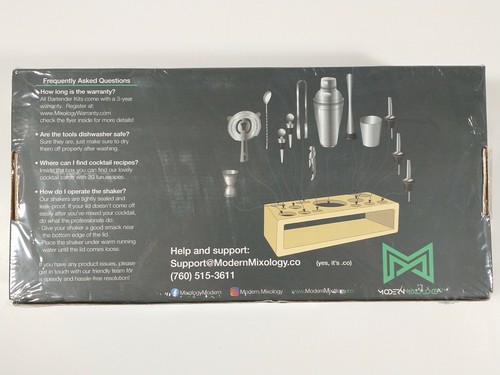Modern Mixology - 23-Piece Cocktail Shaker Set - Stainless Steel - New - Picture 2 of 4