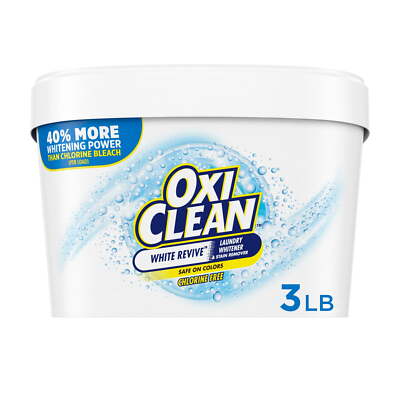 OxiClean White Revive Laundry Whitener and Stain Remover Powder for Clothes 3 Lb