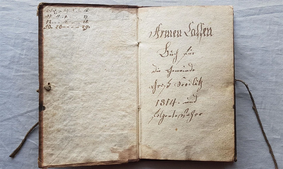 Großsedlitz Arms Cassen Book 1814 - 1840 Complete - Image 2 of 4