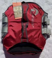 NWT DOG LIFE JACKET LARGE Red Reflective Lifesaver Floating Vest Adjustable