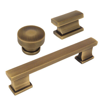 Cosmas 701 Series Brushed Antique Brass Cabinet Hardware Knobs