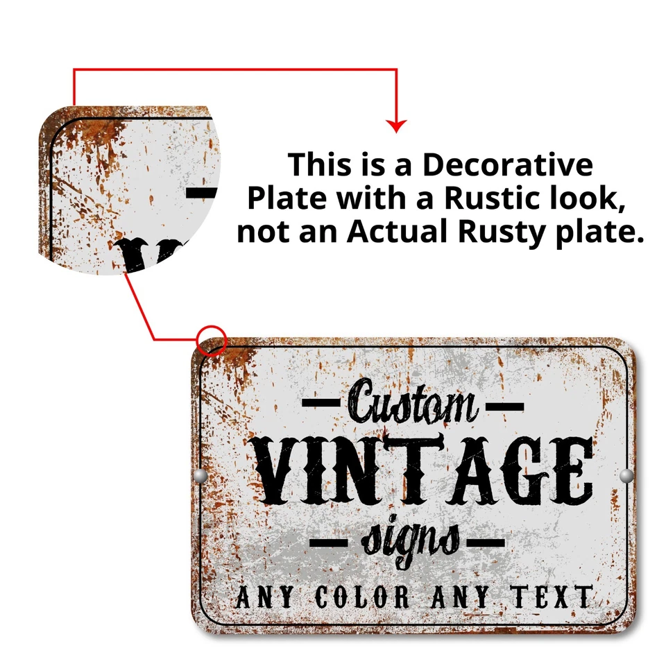 Customized With Your Custom Text New Personalized Aluminum Metal Sign 8 x 12" - Image 4 of 4