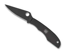 Spyderco Grasshopper Slipjoint Knife C138BKP Black Plain Edge Blade Black Handle
