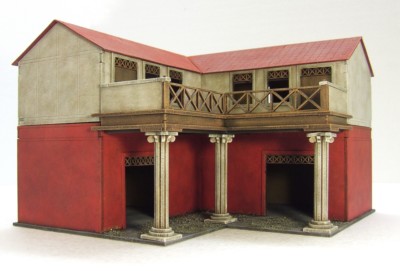 UPPER RANK INSULA CORNER (Streets & Gangs of Rome) 28mm MONTIERT & BEMALT MDF 