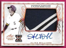 2020 Leaf Trinity Baseball ALIKA WILLIAMS Rookie Patch Autograph XRC Bronze