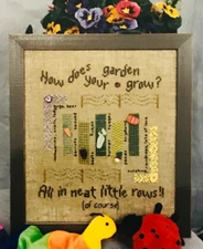 DKT Originals HOW DOES YOUR GARDEN GROW? Cross & Specialty Stitch Pattern VTG