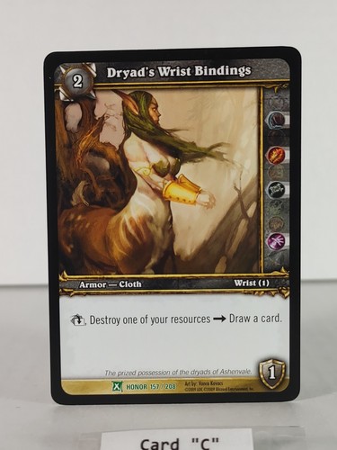 Dryad's Wrist Bindings - Fields of Honor - 157/208 - WoW TCG - Uncommon - Picture 13 of 16