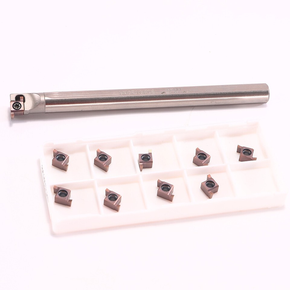 10mm Miniature Internal Grooving Holder With Carbide Grooving Inserts 1 ...
