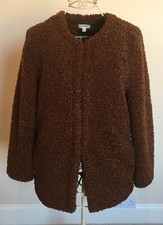Max Studio Uk 12/14 Cognac Teddy Bear Jacket Immaculate