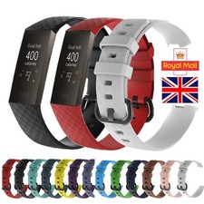 Image of For Fitbit Charge 3 Charge 4 Strap Replacement Wrist Watch Band Soft Silicone UK