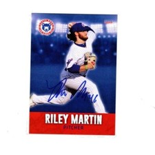 Riley Martin signed autograph 2022 South Bend Cubs baseball card Salem IL c