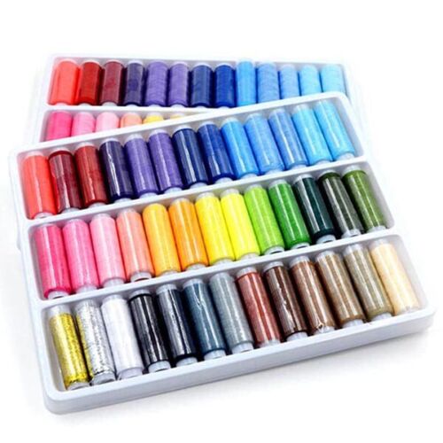 39Pcs Spools Mixed Colors Polyester Yarn Sewing Thread Machine Hand Quilting New - Picture 1 of 5