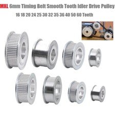 MXL 6mm Timing Belt Smooth Tooth Idler Drive Pulley 16 20 30 36 40 60 Bore 3-15