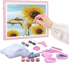 A4 LED Light Pad for Diamond Painting Kits, USB Powered Light Board, Adjustable