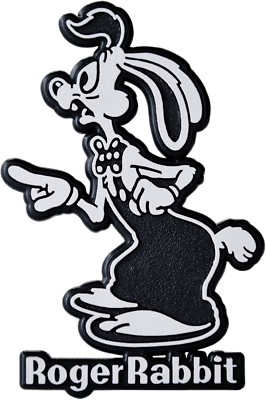 ROGER RABBIT 3D Relief Schild Emblem 9 cm HR Art. 910030 selbstklebend